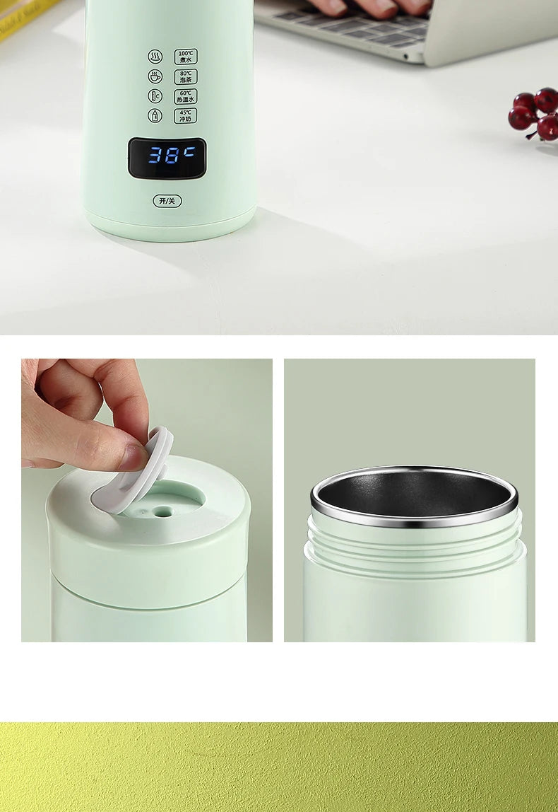 Smart Digital Water Bottle Electric Kettles with Smart Temperature Control Cup Heated Thermal Bottle Stainless Steel Thermos