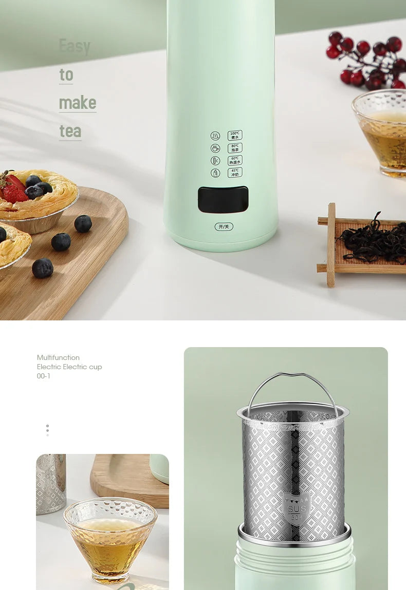 Smart Digital Water Bottle Electric Kettles with Smart Temperature Control Cup Heated Thermal Bottle Stainless Steel Thermos