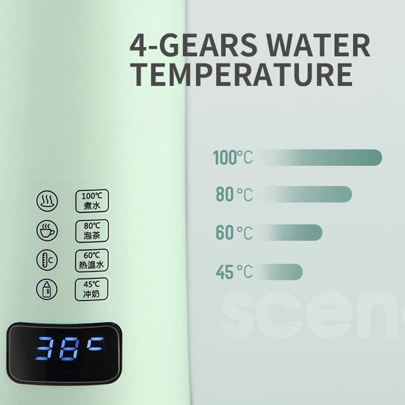 Smart Digital Water Bottle Electric Kettles with Smart Temperature Control Cup Heated Thermal Bottle Stainless Steel Thermos