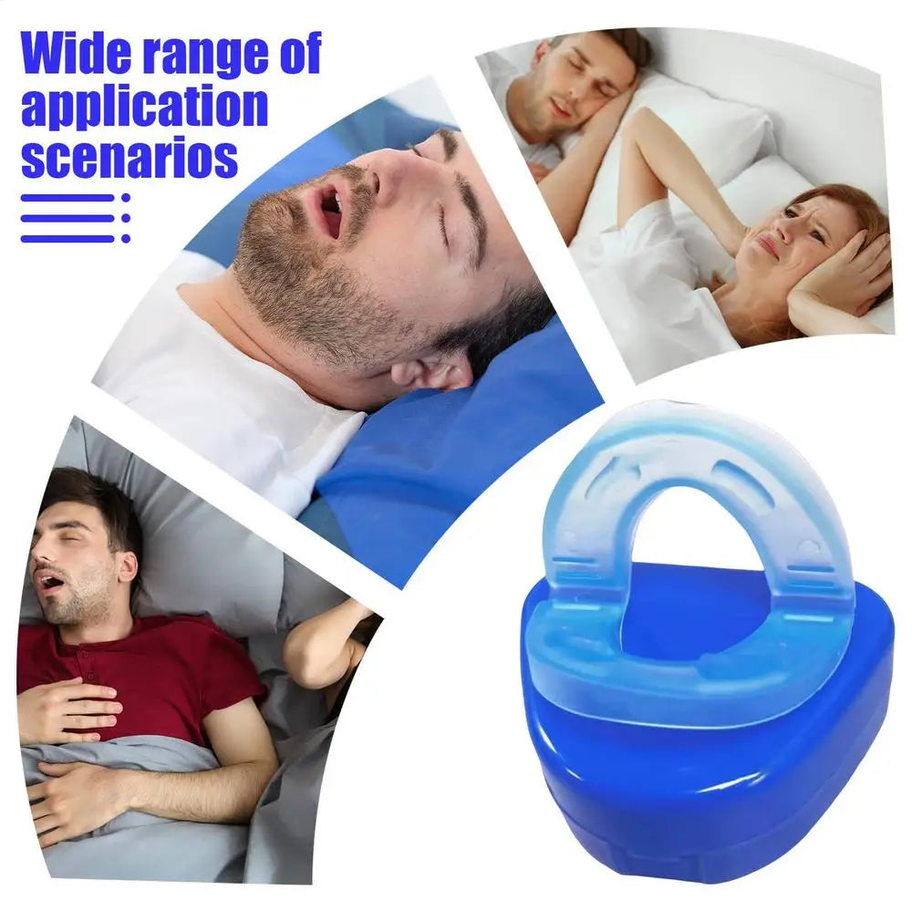Anit-Snore Mouthpiece Soft Silicone Portable Anti Snore Device That Work Sleep Stop Apnea Mouth Guard Stopper For Men Women