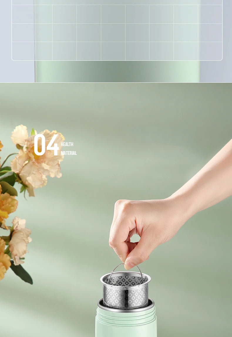 Smart Digital Water Bottle Electric Kettles with Smart Temperature Control Cup Heated Thermal Bottle Stainless Steel Thermos