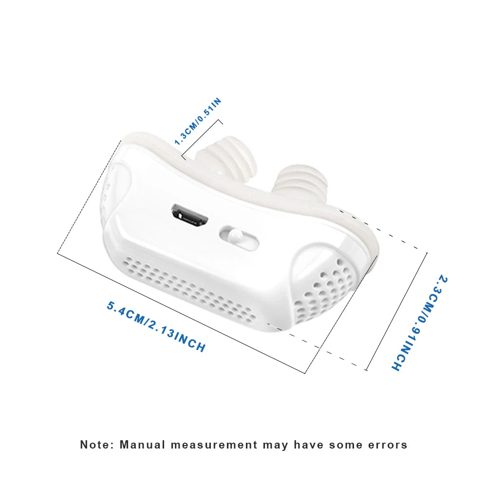 Anti Snoring Devices Upgraded Adjustable Wind Speed Electric Snoring Solution Snore Reducing Anti Snore Stopper Blue