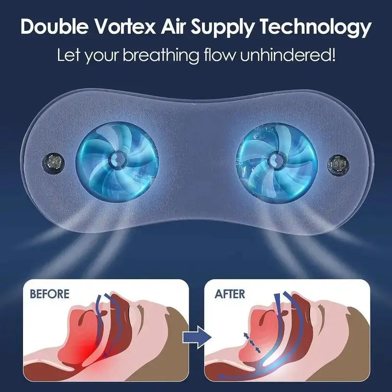Anti Snoring Devices Upgraded Adjustable Wind Speed Electric Snoring Solution Snore Reducing Anti Snore Stopper Blue